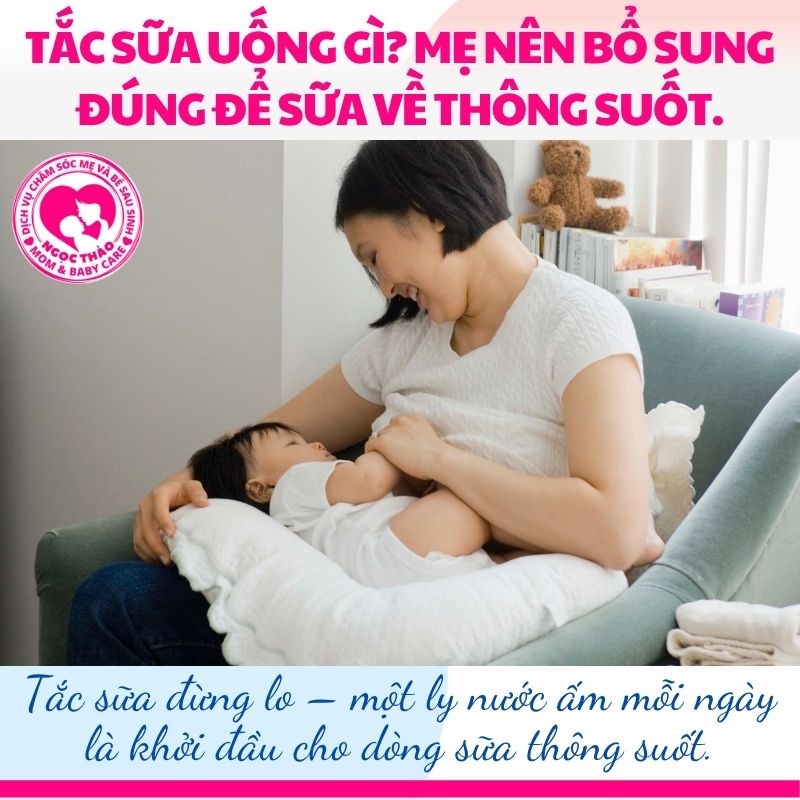 Tắc sữa uống gì nhanh thông tia, sữa về đều cho mẹ sau sinh?