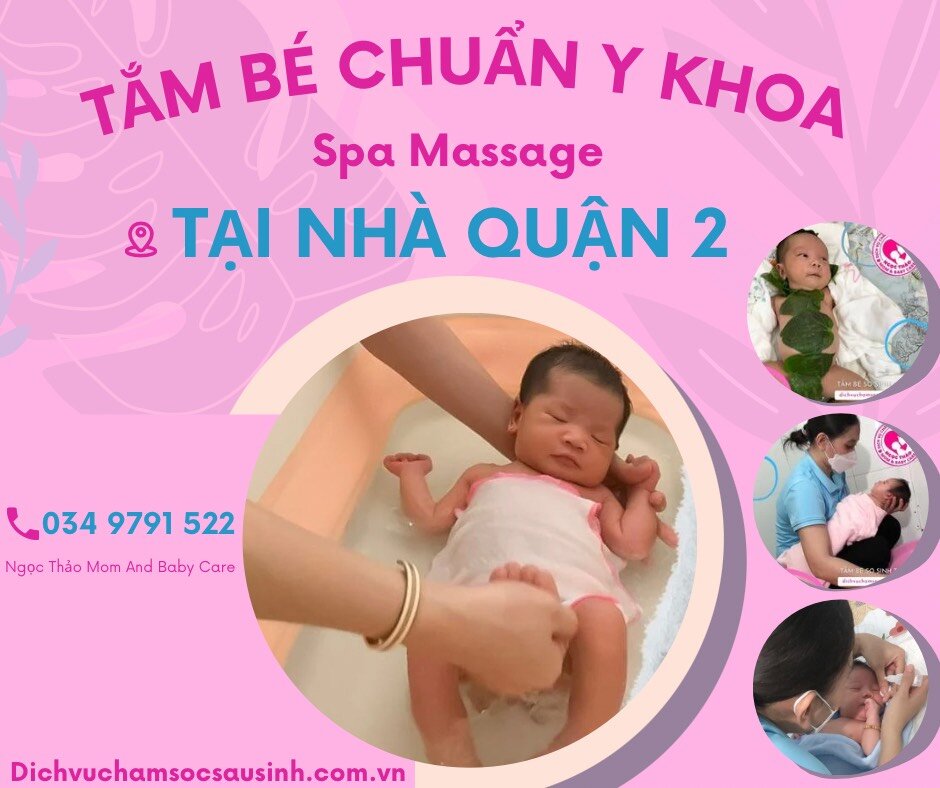 Tắm bé sơ sinh chuẩn y khoa tại nhà Quận 2