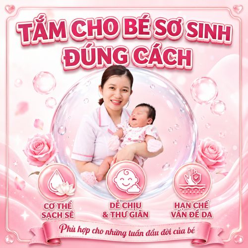Tắm cho bé sơ sinh đúng cách