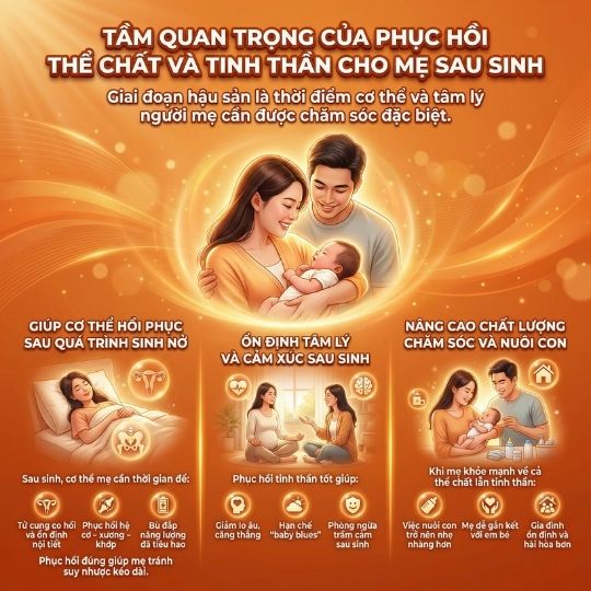 Tầm quan trọng của phục hồi thể chất và tinh thần cho mẹ sau sinh