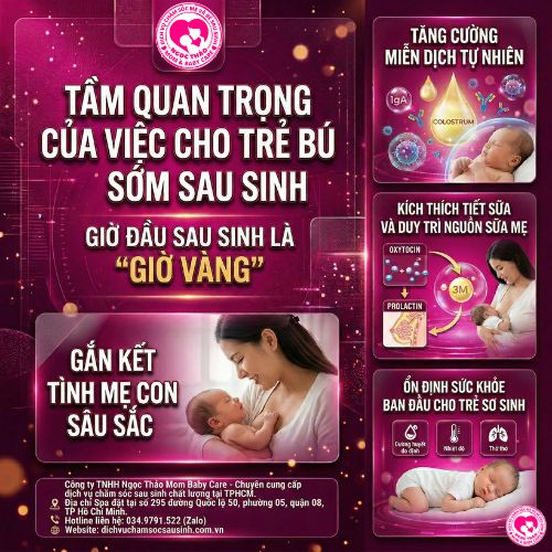 Cho trẻ bú sớm sau sinh quan trọng thế nào đối với trẻ sơ sinh?