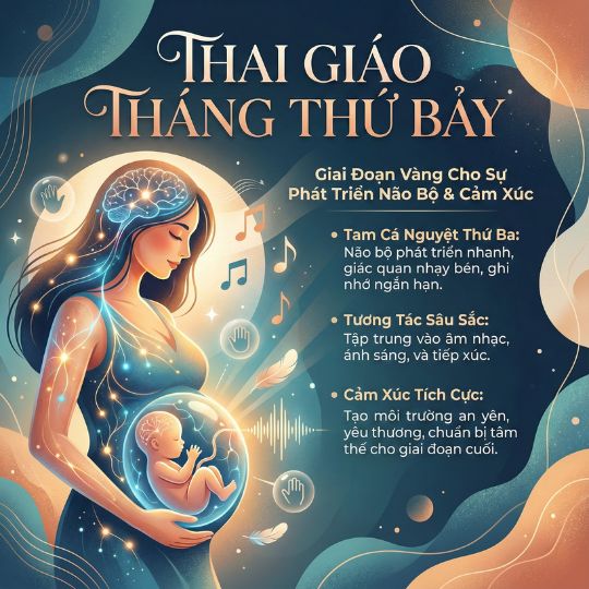 Thai giáo tháng thứ bảy đúng cách giúp thai nhi phát triển trí tuệ