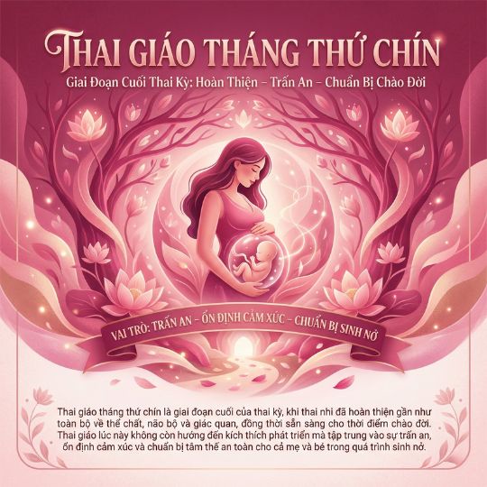Thai giáo tháng thứ chín – giai đoạn trấn an thai nhi trước sinh