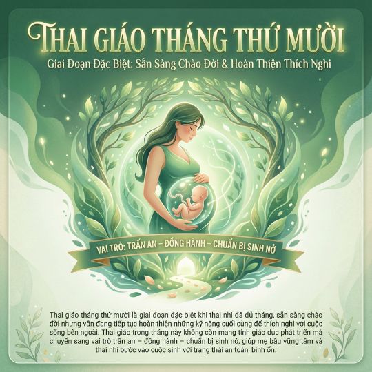 Thai giáo tháng thứ mười đúng cách giúp mẹ và bé an tâm sinh nở