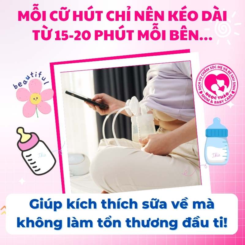 Thời gian hút sữa là bao lâu?