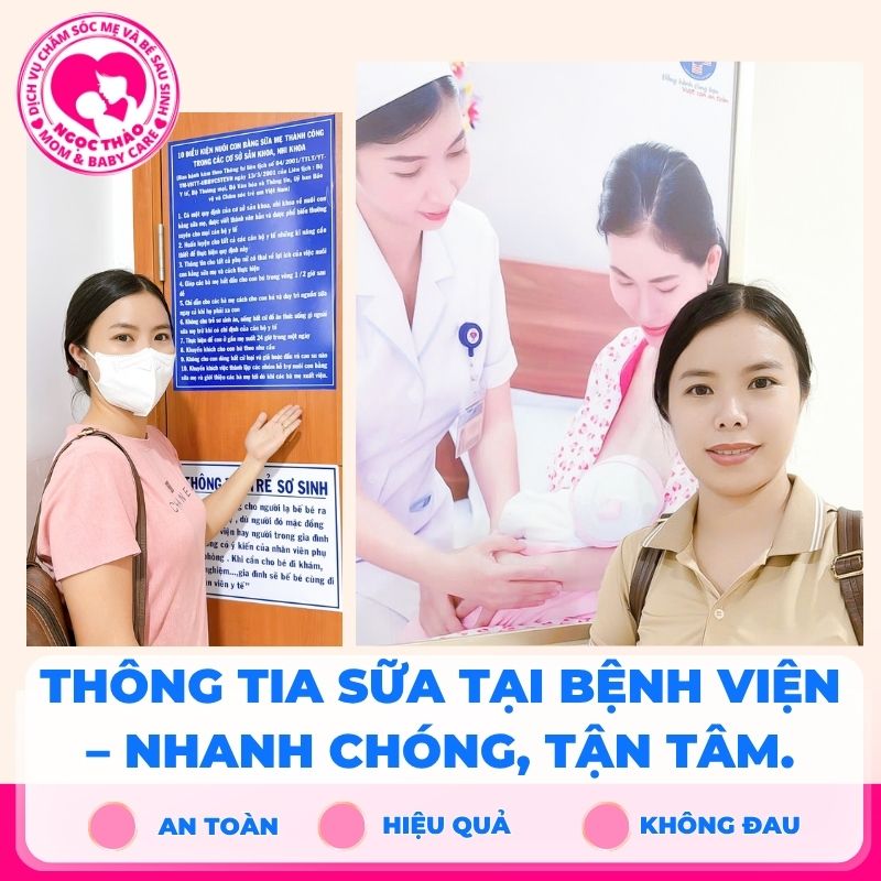 Giảm đau nhanh với dịch vụ thông tắc tia sữa bệnh viện Hùng Vương