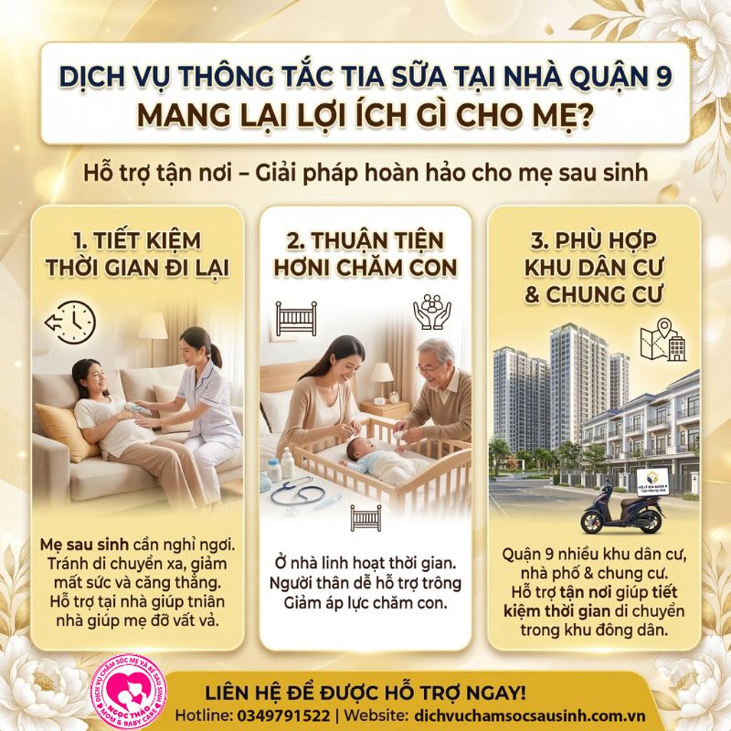 thông tắc tia sữa tại nhà quận 9 mang lại những lợi ích gì?