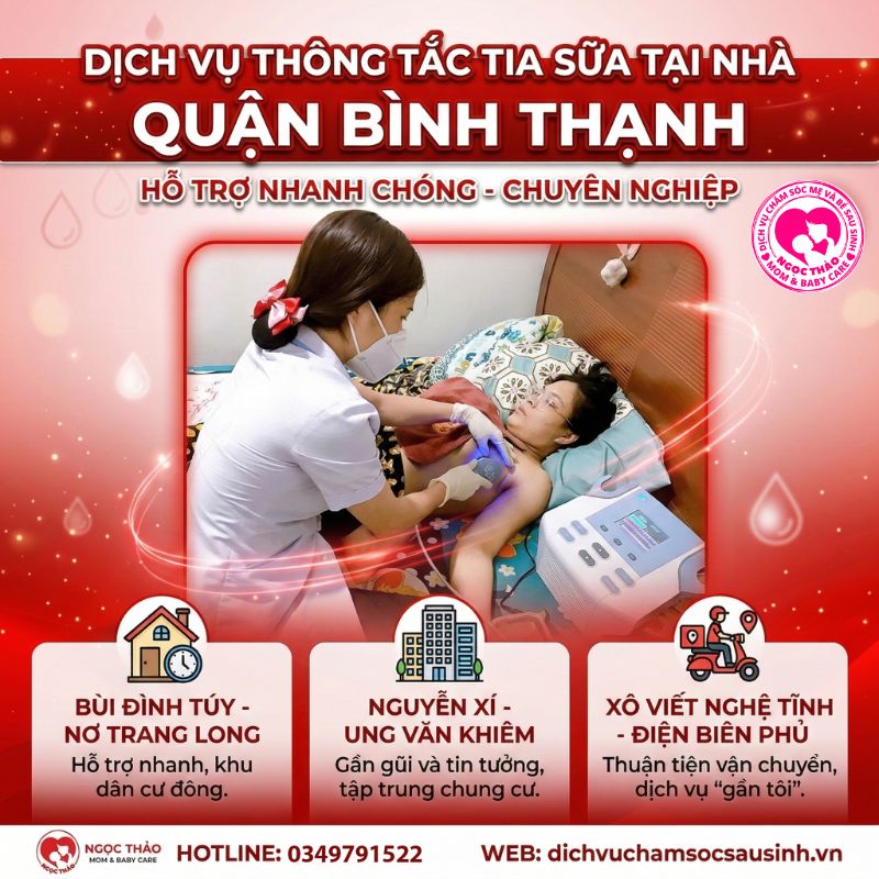thông tắc tia sữa tại nhà quận Bình Thạnh