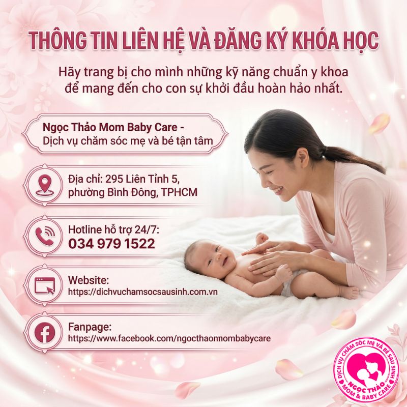 thông tin liên hệ khóa học massage cho bé sơ sinh