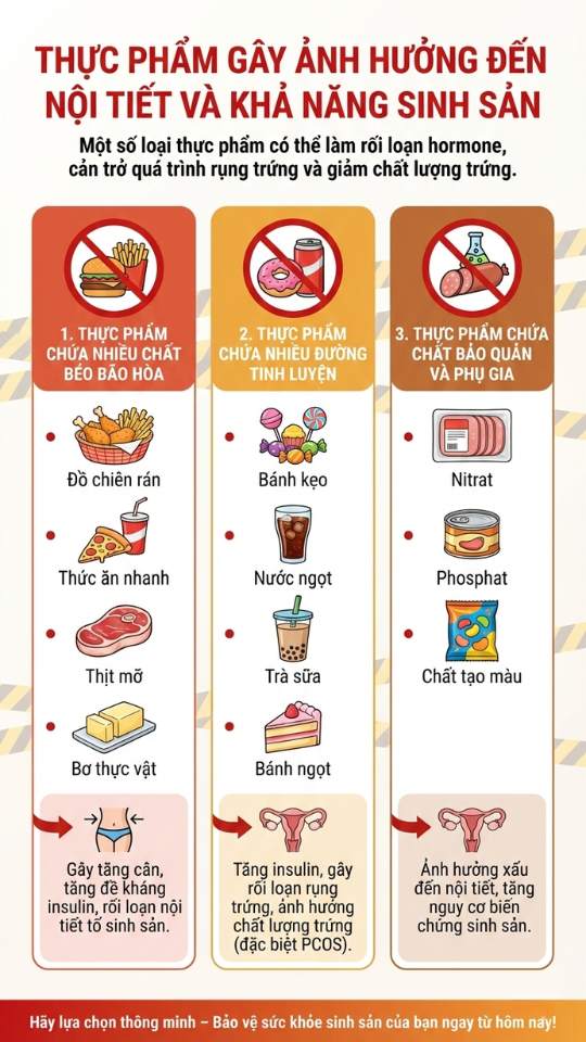 nhóm thực phẩm ảnh hưởng tới sinh lý