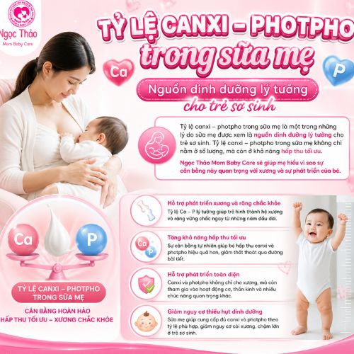 Tỷ lệ canxi – photpho trong sữa mẹ