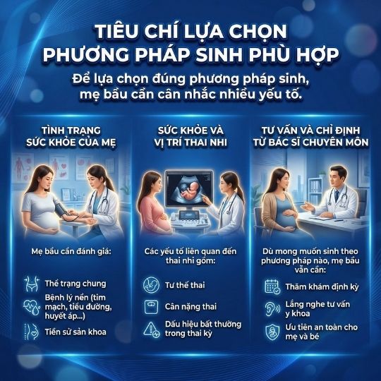 tiêu chí lựa chọn phương án sinh phù hợp