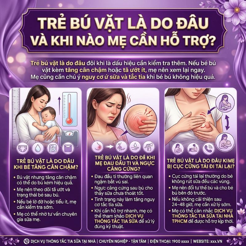 trẻ bú vặt khi nào mẹ cần hỗ trợ