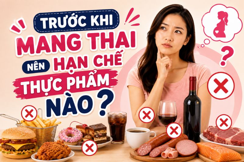 trước khi mang thai nên hạn chế thực phẩm nào