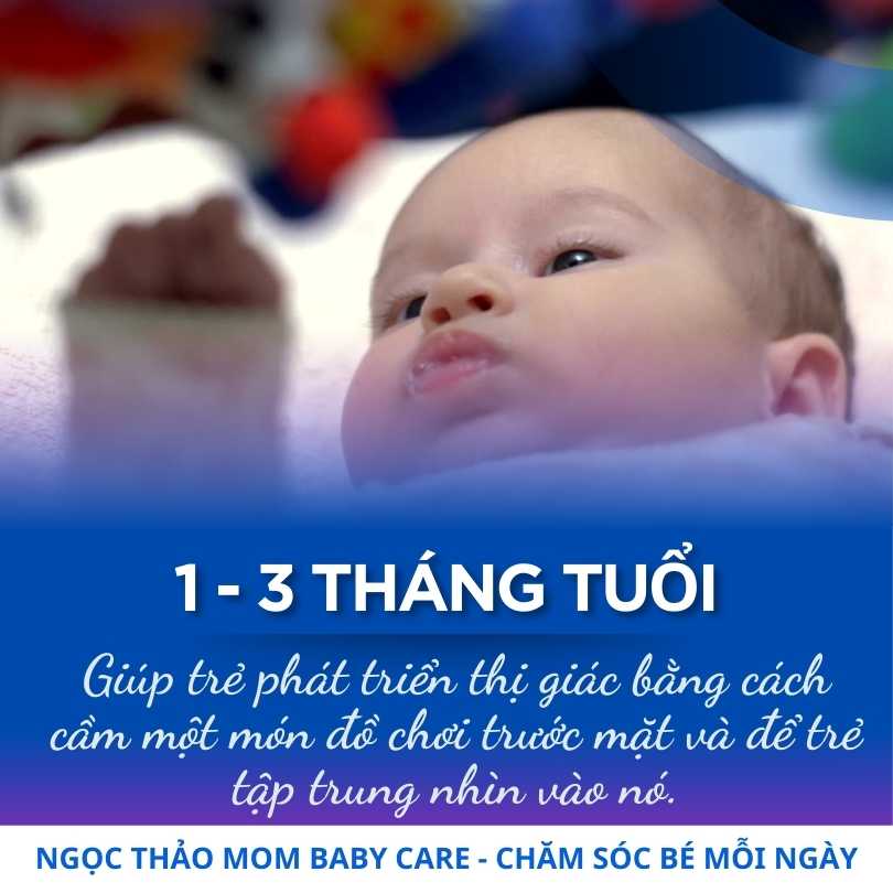 Dạy con từ 1 đến 3 tháng tuổi