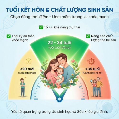 22 đến 34 tuổi là độ tuổi vàng để kết hôn và sinh sản