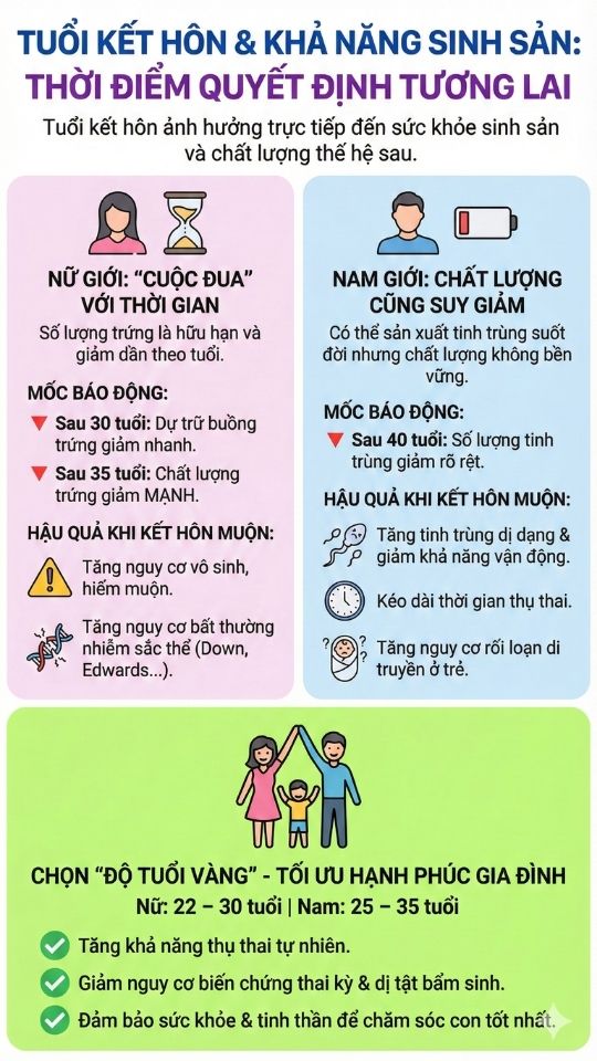 tuổi kết hôn và khả năng sinh sản