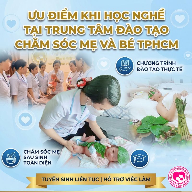 ưu điểm khi học tại trung tâm chăm sóc mẹ và bé sau sinh