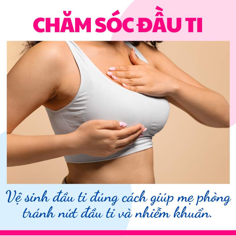 vệ sinh đầu ti đúng cách giúp mẹ phòng tránh nứt đầu ti và nhiễm khuẩn