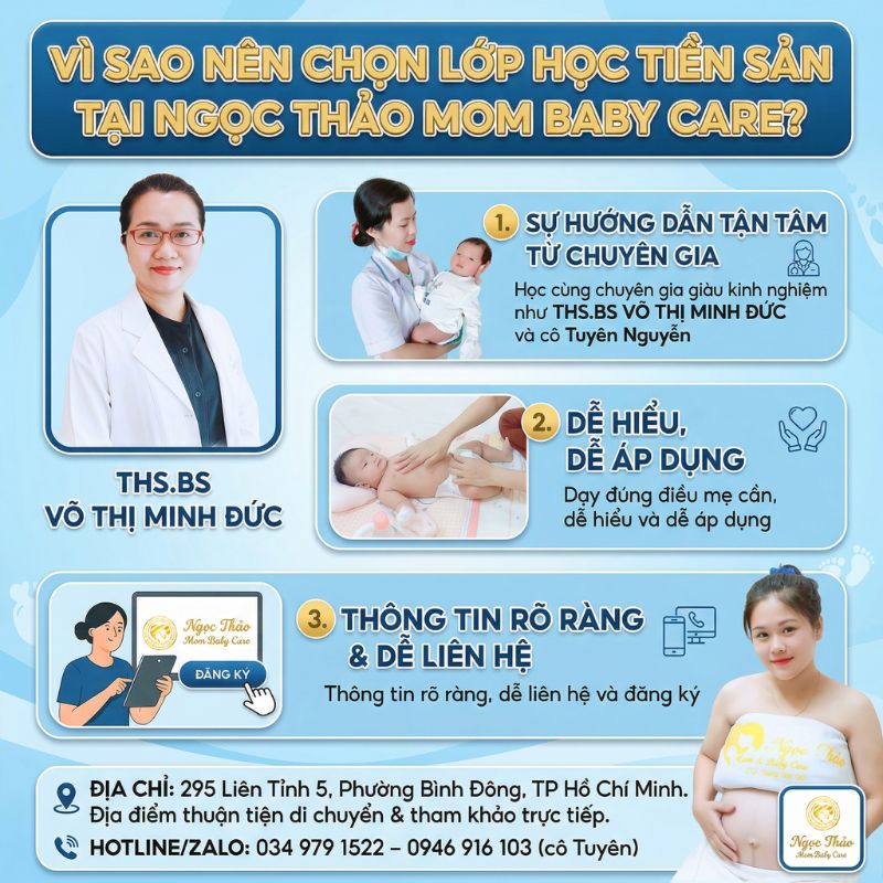 vì sao chọn lớp học tiến sản Ngọc Thảo Mom Baby Care