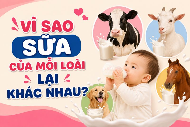vì sao sữa của mỗi loài lại khác nhau