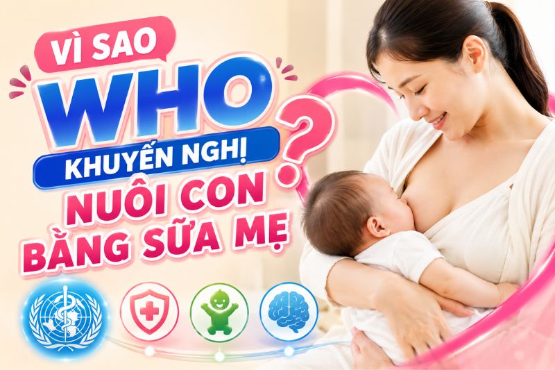 vì sao who khuyến nghị nuôi con bằng sữa mẹ