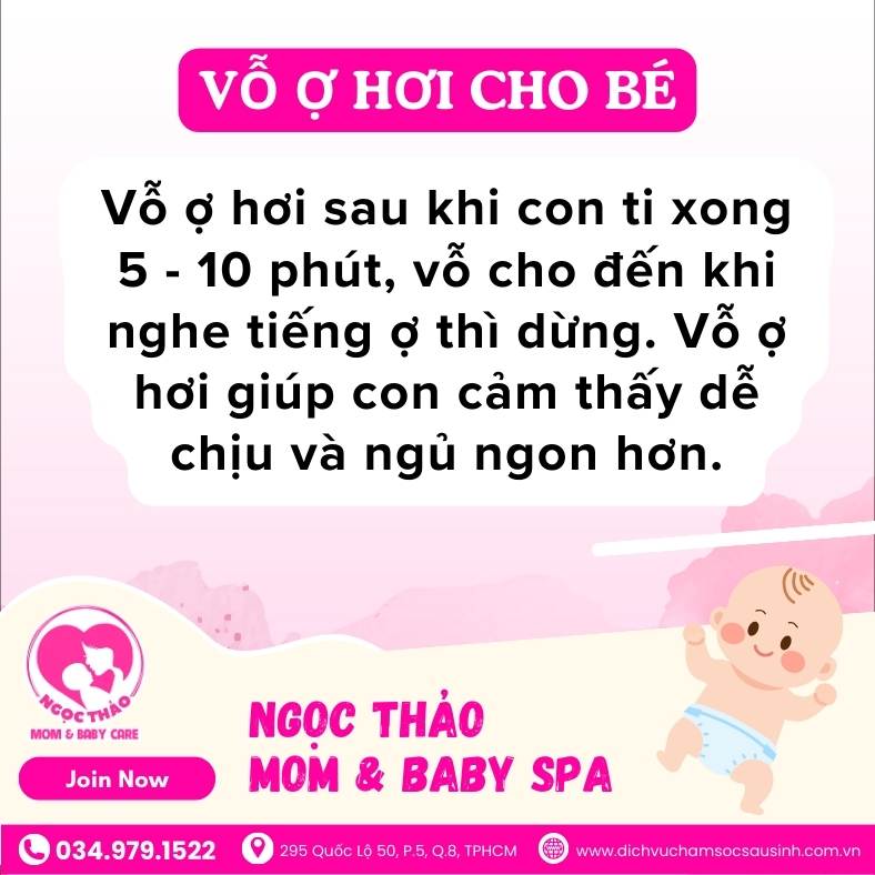 vỗ ợ hơi cho trẻ sơ sinh