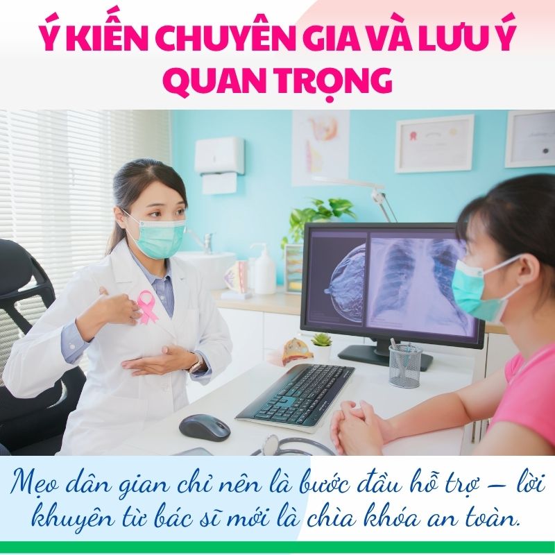 Mẹo dân gian chỉ nên là bước đầu hỗ trợ – lời khuyên từ bác sĩ mới là chìa khóa an toàn.
