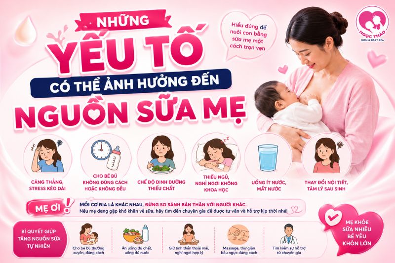 những yếu tố ảnh hưởng đến lượng sữa